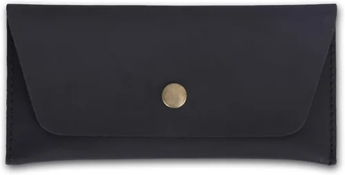 Miniatura 9 de The Antiq - Cartera de viaje de piel auténtica para hombres y mujeres, organizador compacto con cierre de botón para dinero en efectivo, tarjetas