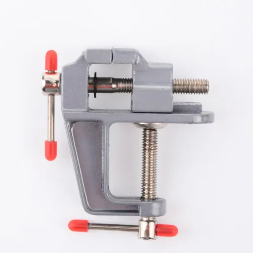 Miniatura 4 de Mini Tornillo de Banco Pequeña Abrazaderas de Mesa, Herramienta de Reparación para Manualidades (Rango de Ajuste: 0-3 cm)