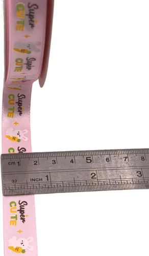 Miniatura 2 de Surtido de cinta de satén de 20 yardas, lazo de panda, abeja, oso, gato, conejo, caricatura, manualidades, embalaje de bricolaje, accesorio
