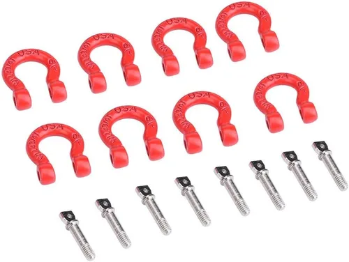 Miniatura 7 de HERCHR Gancho de remolque RC, 8 piezas de metal RC con hebilla de remolque con hebilla de remolque, grillete de bloqueo de enganche, accesorios
