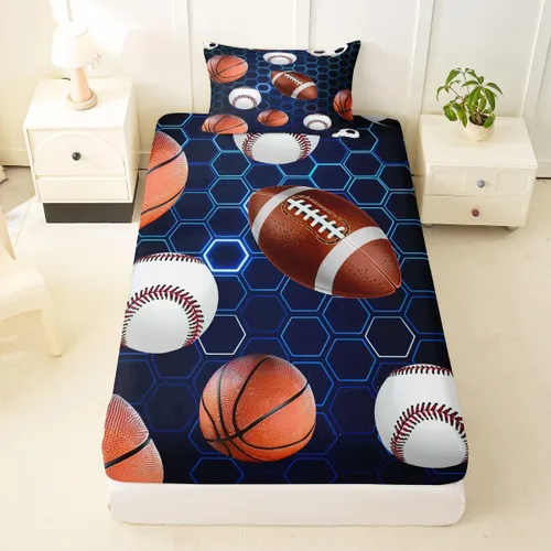 Miniatura 35 de Sábana bajera de galaxia tamaño individual, juego de ropa de cama con purpurina degradado para niños, niñas, niños y mujeres, decoración