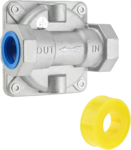 Miniatura 2 de Regulador de presión de gas natural con rosca FNPT de 3/4", presión de entrada de 1/2 PSIG y salida WC de 4"-10" para parrilla, líneas de tubería