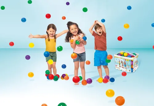 Miniatura 3 de 100 bolas de plástico multicolores Intex 3 1/8 pulgadas Fun Ballz, para edades 2 ó +