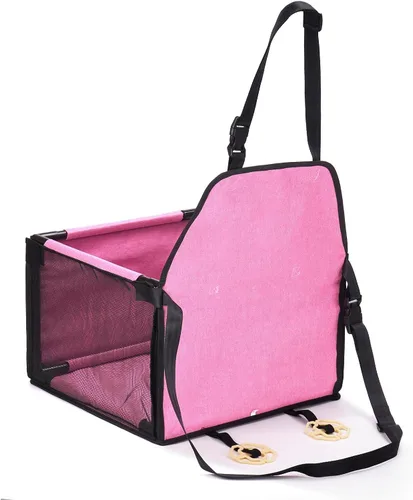 Miniatura 7 de GENORTH Asientos de coche para perros pequeños para perros pequeños, asiento elevador portátil para cachorros/mascotas con correa de clip y ventana