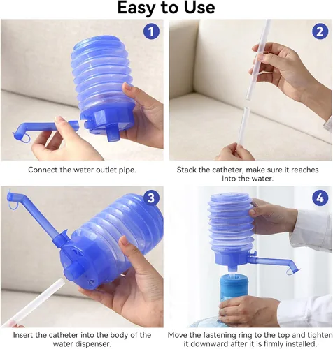 Miniatura 3 de Bomba de botella de agua, bomba manual de botella de agua, dispensador de jarra de presión manual, dispensador de enfriador para enfriadores