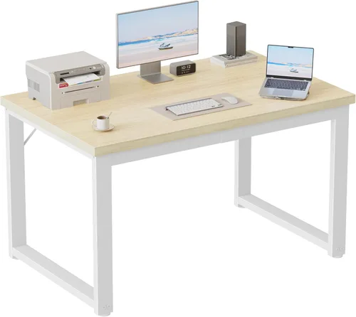 Miniatura 16 de Mericonia Escritorio para computadora de 40 pulgadas, escritorio ejecutivo moderno y grueso, mesa de escritura simple resistente para el hogar, roble