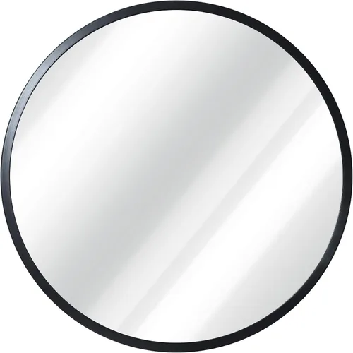 Miniatura 4 de HBCY Creations Espejo redondo pequeño, espejo de pared negro de 16 pulgadas para entrada, baño, sala de estar y más, espejo minimalista moderno