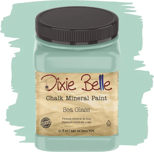 Miniatura 154 de Dixie Belle Paint Company - Pintura con acabado de tiza para muebles, color negro (Caviar), 1 galón, 128 fl oz, pintura mineral color rosa intenso