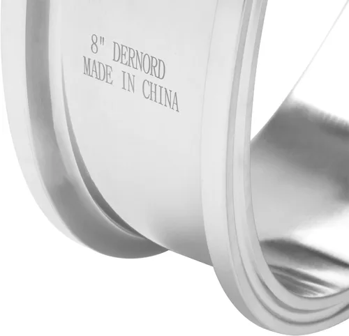 Miniatura 4 de DERNORD Tubo de carrete sanitario, acero inoxidable 304, 2 pulgadas (2.008 in) de longitud, 8 pulgadas de diámetro exterior, triple abrazadera de 8