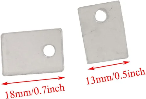 Miniatura 2 de 100pcs TO-220 Natural Transparente Forma Rectángulo Mica Aislador Hoja con Agujero 0.709 inx0.512 inx0.005 in