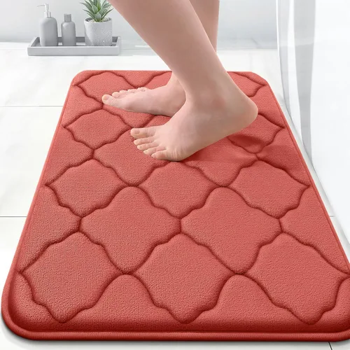 Miniatura 207 de OLANLY Alfombra de Baño de Espuma Viscoelástica de 24 x 16 pulgadas, Ultra Suave y Absorbente, Alfombras de Baño Antideslizantes, Cómodas, Lavables