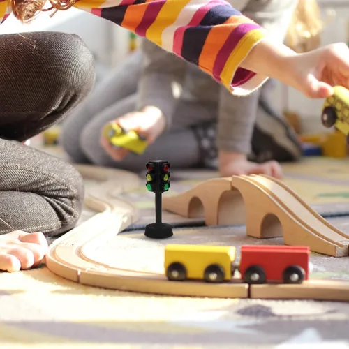 Miniatura 7 de NUOBESTY Juguete de semáforo, semáforos de juguete, modelo de lámparas de tráfico para niños, juego educativo temprano, paquete de 10