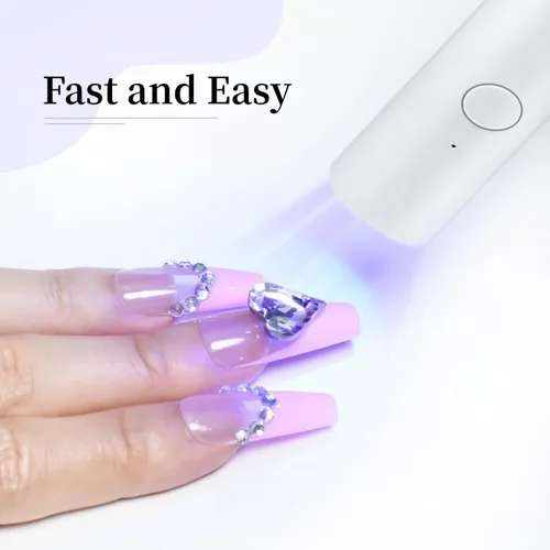 Miniatura 2 de JODSONE Luz UV de mano para uñas de gel, mini secador de uñas portátil, inalámbrico, recargable USB, secador de uñas para curado rápido