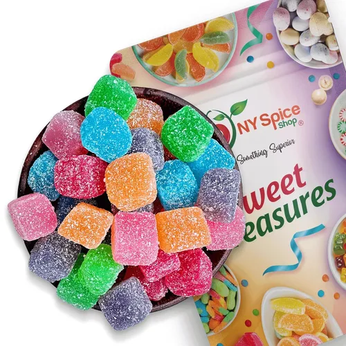 Miniatura 24 de NY Spice Shop Caramelo de rebanadas de fruta de sandía – 1 libra de sabor dulce masticable de gelatina de frutas de caramelo – Gomitas de frutas