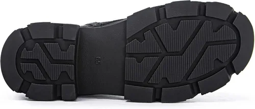 Miniatura 5 de GLOBALWIN Botas de combate para mujer, botas con cordones para mujer, botines para mujer, tacón bajo