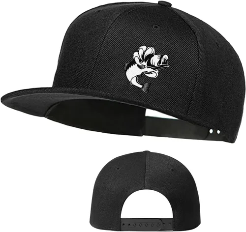 Miniatura 13 de Gorra de béisbol negra con visera plana para papá, gorra de camionero, regalo para adolescentes, sombrero de ala plana Pitbull