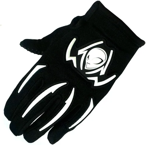 Miniatura 8 de WOW Casco de motocross para jóvenes, casco MX BMX, tela de araña, gafas + guantes negros de araña marciana, paquete HJOY-W MG