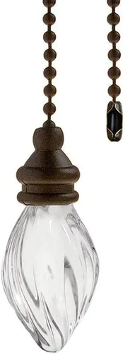 Miniatura 7 de Extensor de cadena de bola ámbar, conector de cadena de ventilador de techo de 12 pulgadas