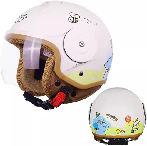 Miniatura 8 de Koliyn - Casco de motocicleta para niños aprobado por el Departamento de Transporte (DOT) - Casco medio para niños de 2 a 14 años - Niños y niñas