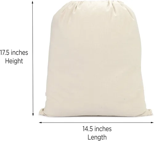 Miniatura 5 de DALIX Mochila de lona con cordón para gimnasio para hombre y mujer, paquete de 2, Natural, Viajar