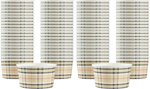Miniatura 54 de Coppetta - Vasos de papel de 3 onzas, 50 tazas duraderas para llevar, tapas se venden por separado, desechables, tazas de postre de papel negro
