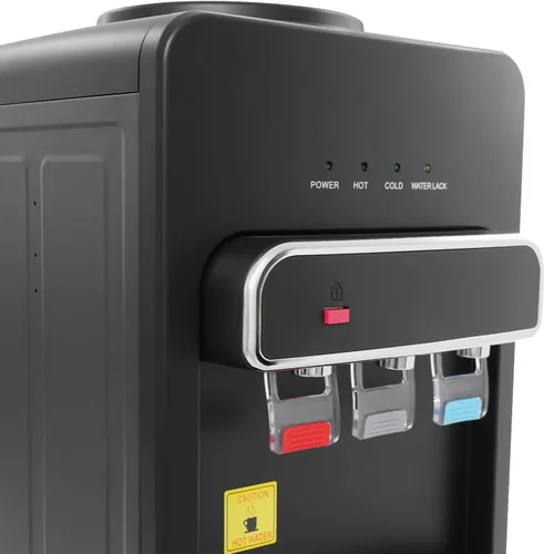 Miniatura 6 de Dispensador de agua de carga inferior de 5 galones, enfriador de agua con boquillas de agua caliente y fría para oficina, hogar, sala de estar Negro