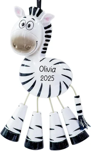 Miniatura 13 de Adorno de Navidad personalizado de oso panda 2026 – Personalización gratuita Animal sonriente con patas colgantes para árbol de Navidad Recuerdo