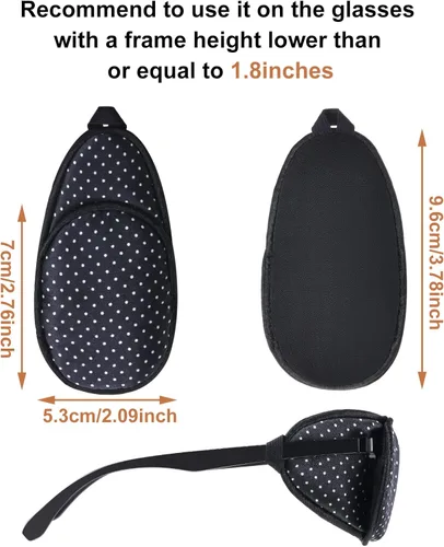 Miniatura 4 de Parche de seda para ojos de 6 piezas para adultos y niños, para cubrir cualquiera de los parches individuales de cubierta de cristal suave