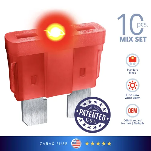 Miniatura 2 de CARAX Fusible Premium - Mix 10 uds. - Fusible Smart Auto Glow - Fácil Identificación - Hoja estándar/Regular - ATC/ATO/ATS