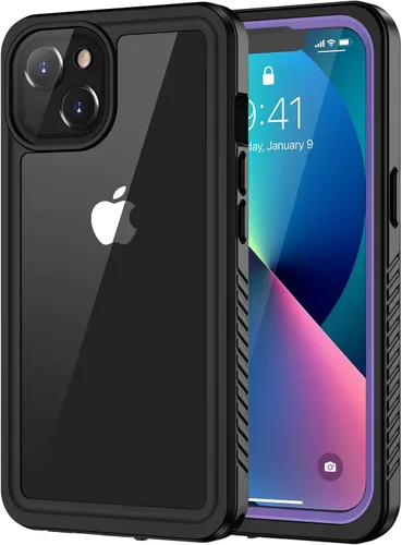 Lanhiem Funda para iPhone 13, impermeable IP68, a prueba de polvo, a prueba de golpes, con protector de pantalla integrado, cubierta frontal y