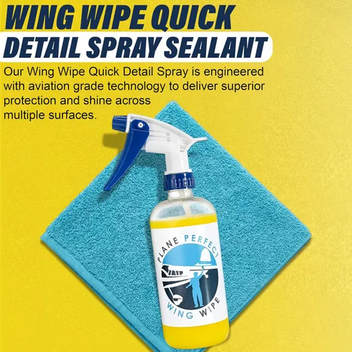Miniatura 2 de Plane Perfect Wing Wipe Sellador en aerosol de detalle rápido – Cera hidrofóbica de grado aeronáutico con protección UV – Brillo nano Spec de larga