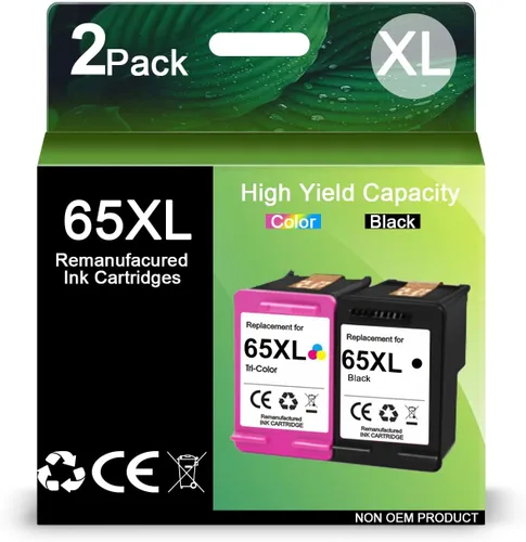 Paquete combinado 65XL de repuesto de tinta remanufacturada para HP Ink 65XL para impresora Envy 5055 5020 5052 5058 DeskJet 3755 2655 2652 AMP 100