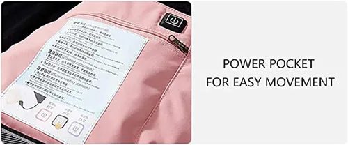 Miniatura 6 de Chaqueta térmica para mujer, chaqueta con capucha eléctrica delgada, adecuada para deportes al aire Libre, Ciclismo y motocicletas, Pesca, esquí