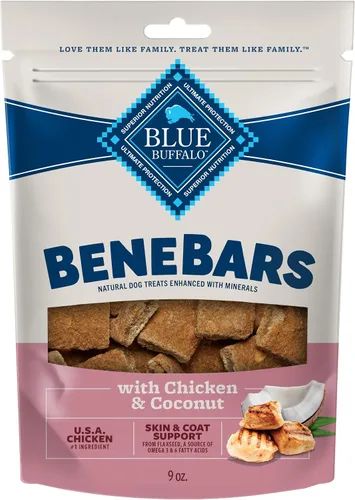 Miniatura 10 de Blue Buffalo BeneBars - Golosinas de apoyo digestivo para perros con fibra prebiótica, hechas con ingredientes naturales, pollo y manzana de EE.