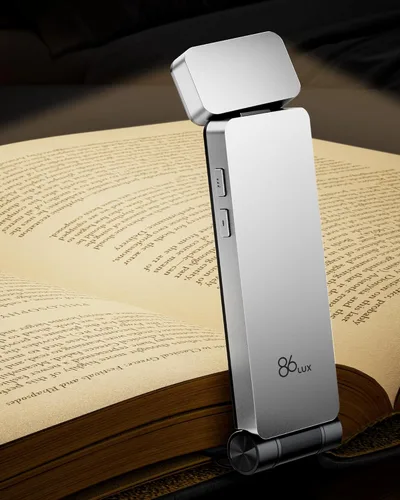Miniatura 8 de 86lux Luz de Libro, Luz de Lectura LED Recargable con Clip para Uso en Cama y Noche - 3 Temperaturas de Color con Atenuación Continua, Diseño de Gris