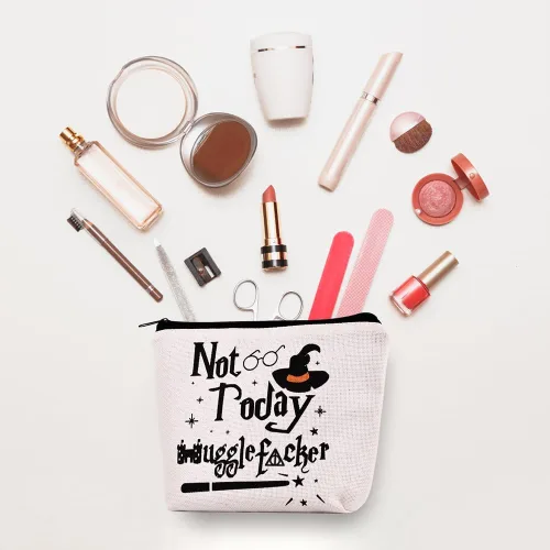 Miniatura 2 de Magic Wizard - Bolsa de maquillaje divertida con texto en inglés "Not Today", regalo para niñas, hermanas y mujeres