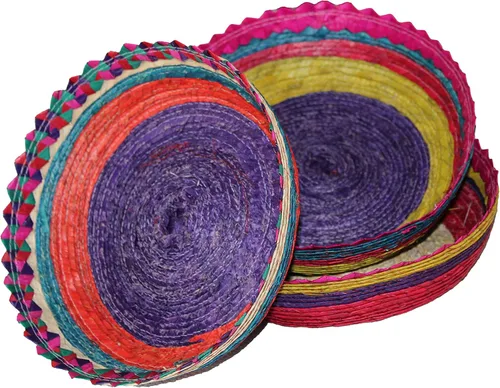 Miniatura 5 de Paquete de 3 calentadores de tortilla de palma mexicana, hechos a mano por artesanos indígenas, tortillero grande de tamaño colosal para tortillas