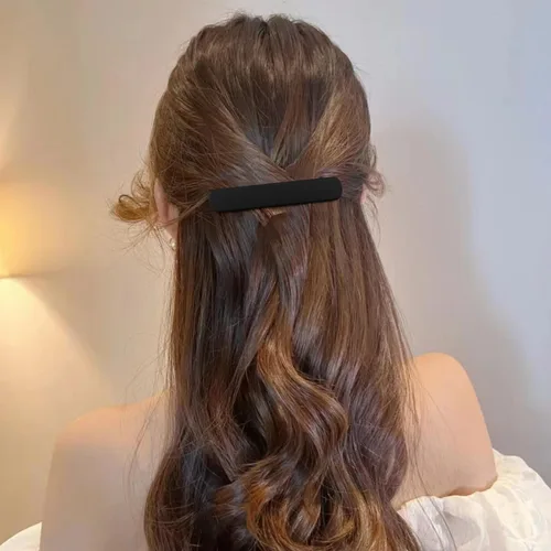 Miniatura 4 de ATODEN Pinzas para el cabello, 4 pasadores franceses mate neutros para cabello fino y fino, horquillas para el cabello y accesorios para mujeres