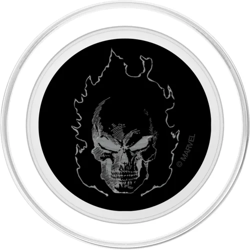 Miniatura 2 de Marvel Ghost Rider Flaming Skull 90s PopSockets MagSafe PopGrip para iPhone