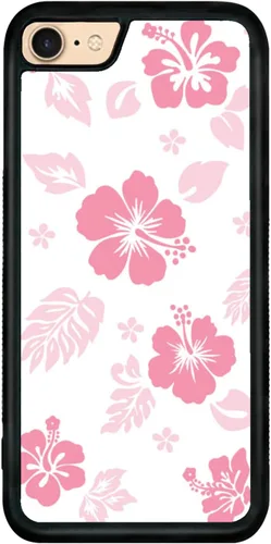 Miniatura 34 de Funda para iPhone 8 Plus y iPhone 7 Plus, linda funda Kawaii azul hibisco hawaiano floral estética floral para niñas preppy mujeres