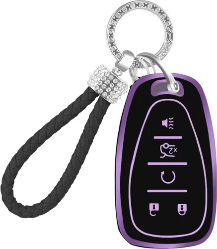Miniatura 9 de Funda para llavero Chevy con llavero, funda para llavero compatible con Chevrolet Chevy Blazer Traverse Malibu Cruze Trax Equinox Trailblazer Bolt