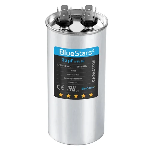 Miniatura 23 de [Listado UL] BlueStars 10 uF ± 5% MFD 370/440V CBB65 CBB65A Pieza de Repuesto de Capacitor de Arranque y Funcionamiento Ovalado - Capacitores