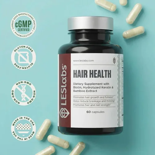 Miniatura 4 de LES Labs Salud del cabello – Suplemento para el crecimiento del cabello y las uñas, grosor mejorado, fuerza y plenitud – Queratina, biotina, semilla
