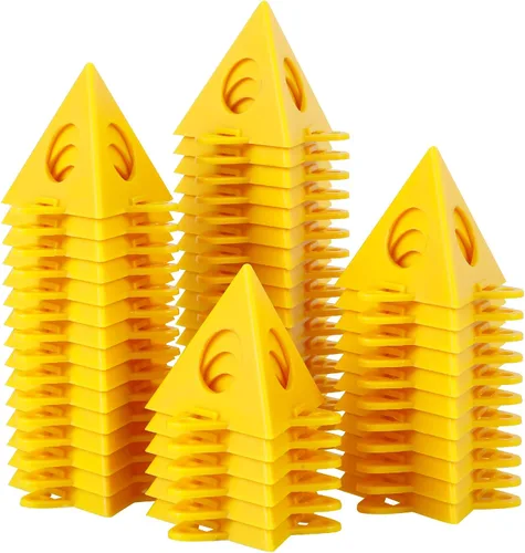 50 soportes piramidales para pintor, soportes de pintura de mini cono de plástico, juego de soportes triangulares de pintura reutilizables, soportes
