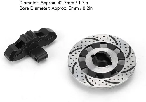 Miniatura 5 de Disco de freno a control remoto, aleación de aluminio, ligero, duradero, rotor de freno a escala 1/7 para carreras de deriva desierto Offroad RC