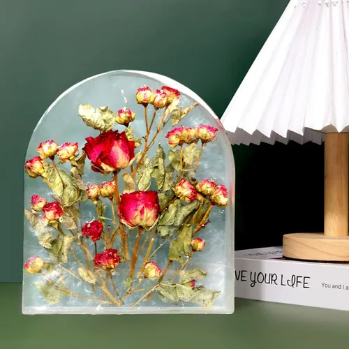 Miniatura 8 de Molde de resina de arco, sujetalibros Moldes de resina para preservación de flores, arte de resina, fundición de arte de bricolaje, luz nocturna