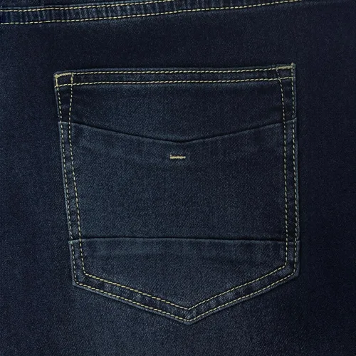 Miniatura 3 de ETHANOL Jeans de punto elástico recto súper cómodo para hombre de cinco bolsillos