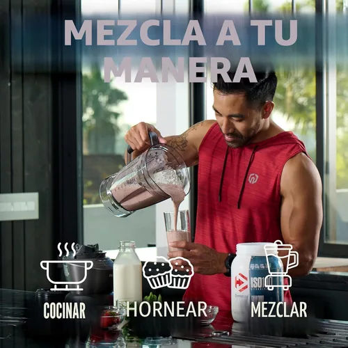 Miniatura 7 de Dymatize ISO100 100% aislado de proteína de suero hidrolizada en polvo sabor Dunkin' Cappuccino, 0.88 oz (25 g) de proteína, 95 mg de cafeína, 0.19
