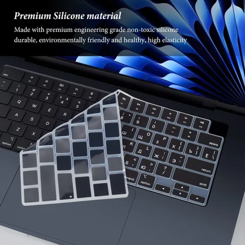 Miniatura 5 de Funda de teclado en idioma ruso para MacBook Air de 15.3 pulgadas A3448 A2941 A3114 A3241/MacBook Air de 13.6 pulgadas A3449 A3113 A2681 A3240