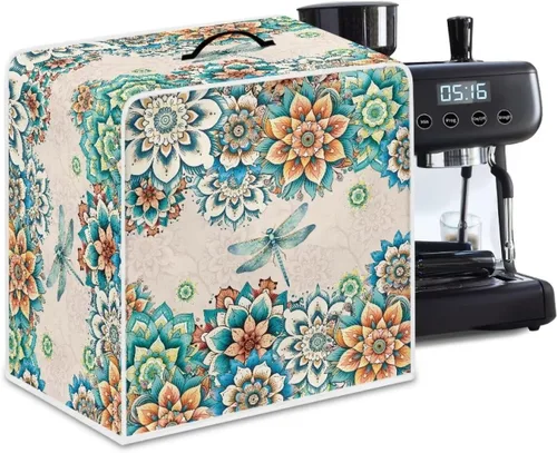 Miniatura 46 de DISNIMO Cubierta antipolvo para cafetera de mariposa azul, fundas para máquina de hacer café de cocina con mango superior, cubierta